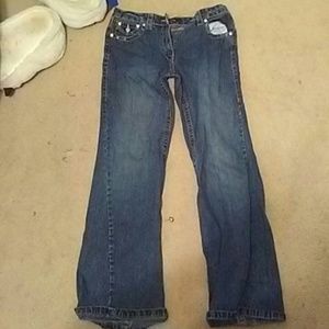 Flare blue jeans